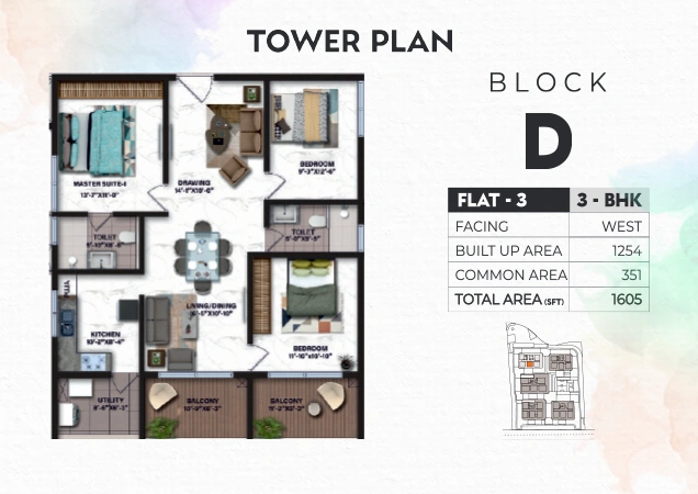 Tower D floor plan 3
