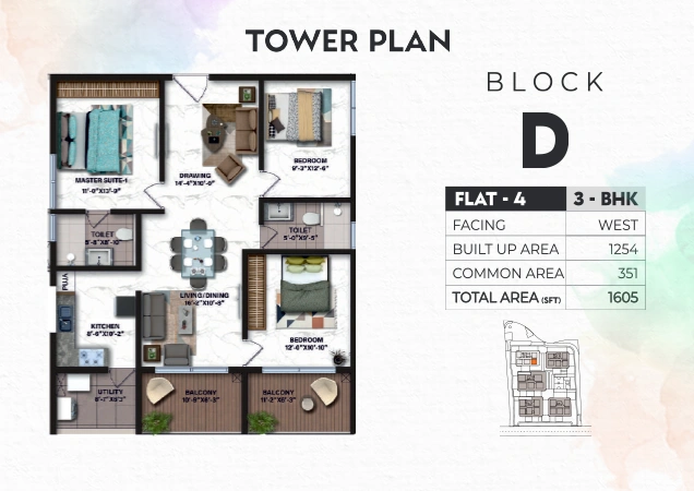Tower D floor plan 4