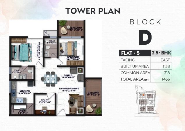 Tower D floor plan 5