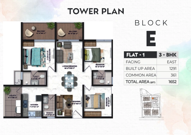 Tower E floor plan 5