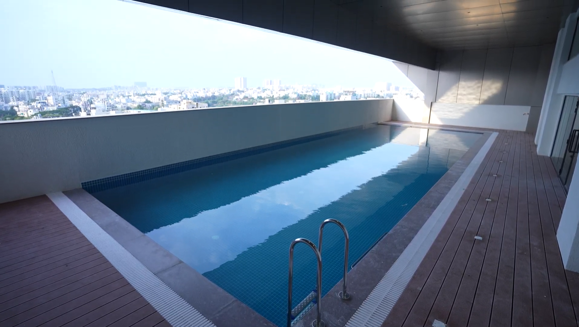 Infinity-style sky pool at Candeur Crescent